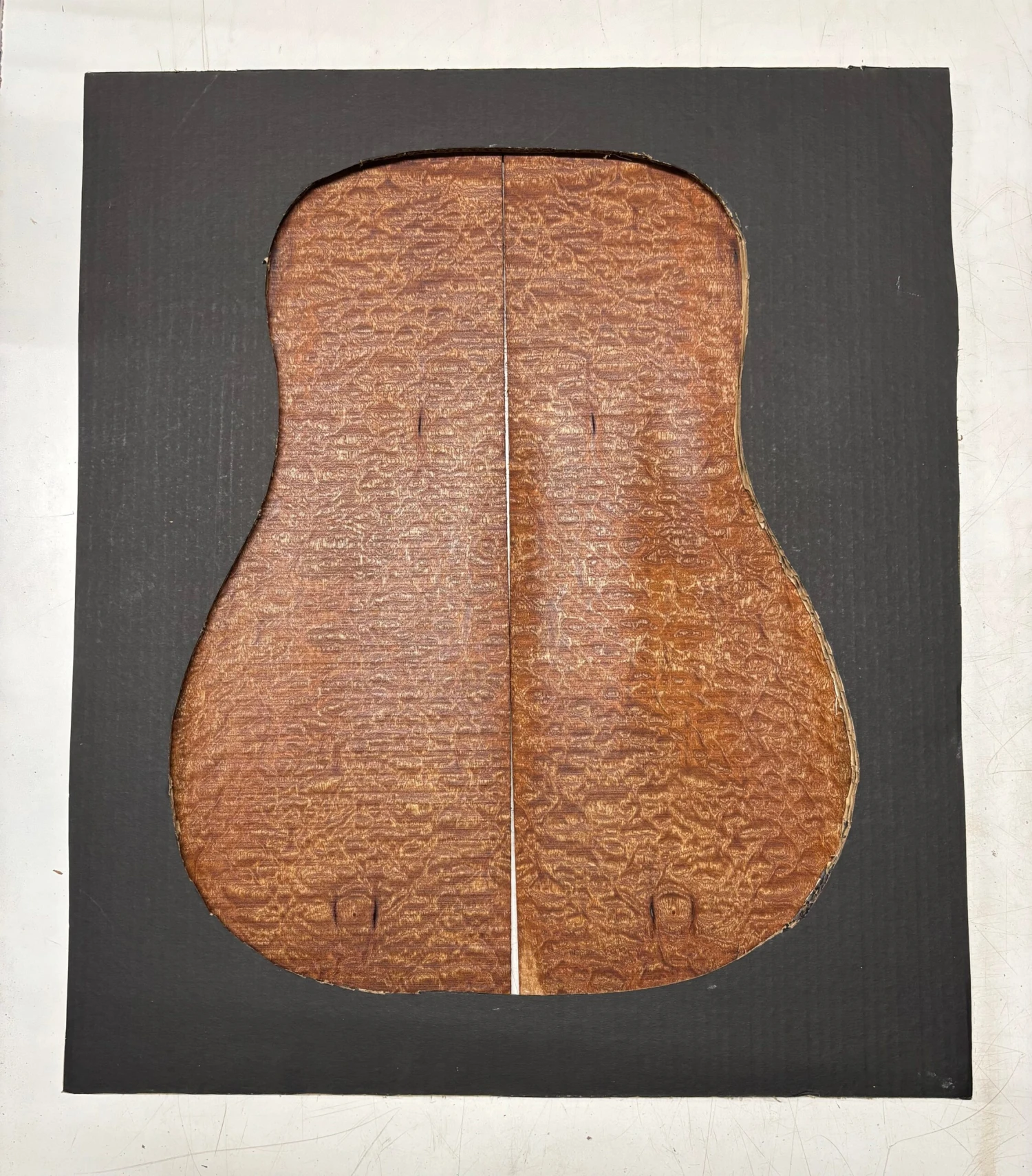 Quilted Sapele Dreadnought Guitar Back And Side Seconds Set #101 - Image 4