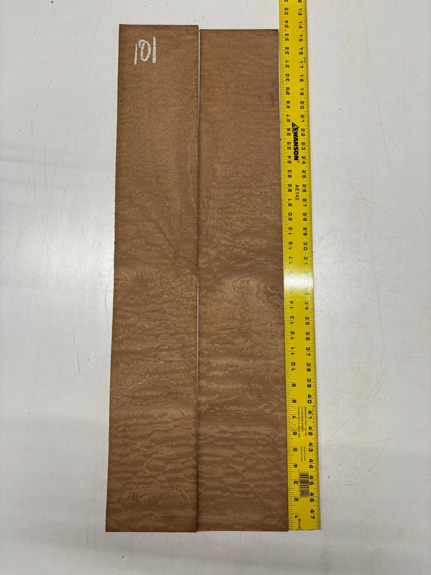 Quilted Sapele Dreadnought Guitar Back And Side Seconds Set #101 - Image 6