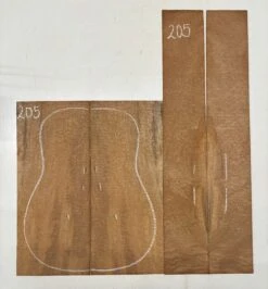 Quilted Sapele Dreadnought Guitar Back And Side Seconds Set #205