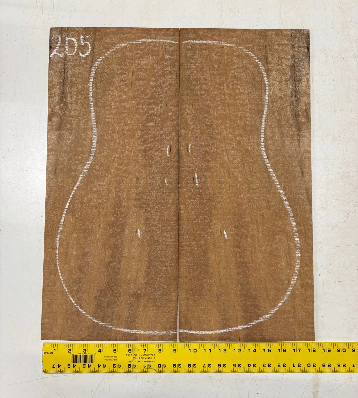 Quilted Sapele Dreadnought Guitar Back And Side Seconds Set #205 - Image 2