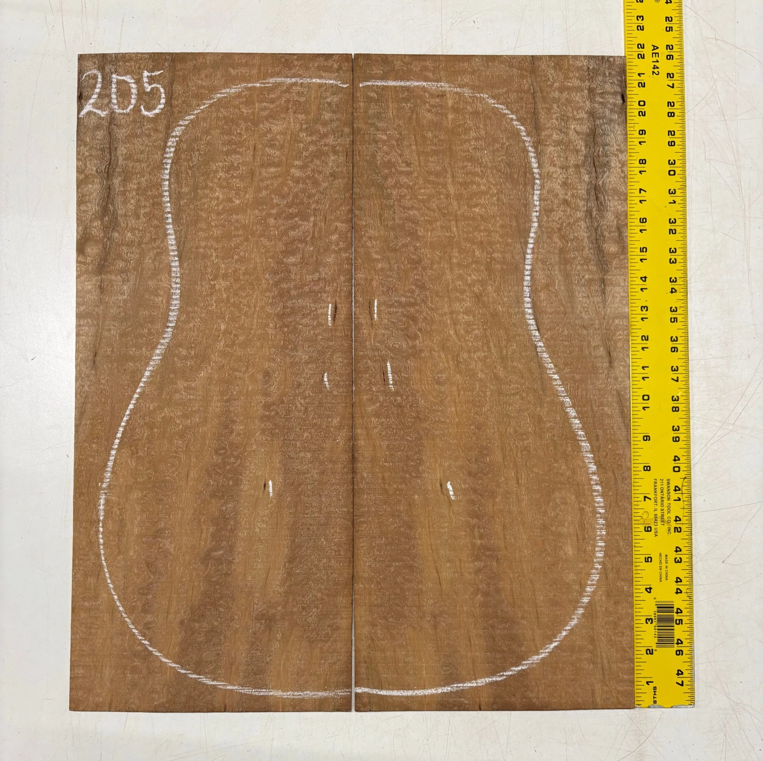 Quilted Sapele Dreadnought Guitar Back And Side Seconds Set #205 - Image 3
