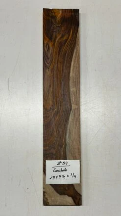 Cocobolo Lumber Board 24" X 4-1/2" X 3/4" #04