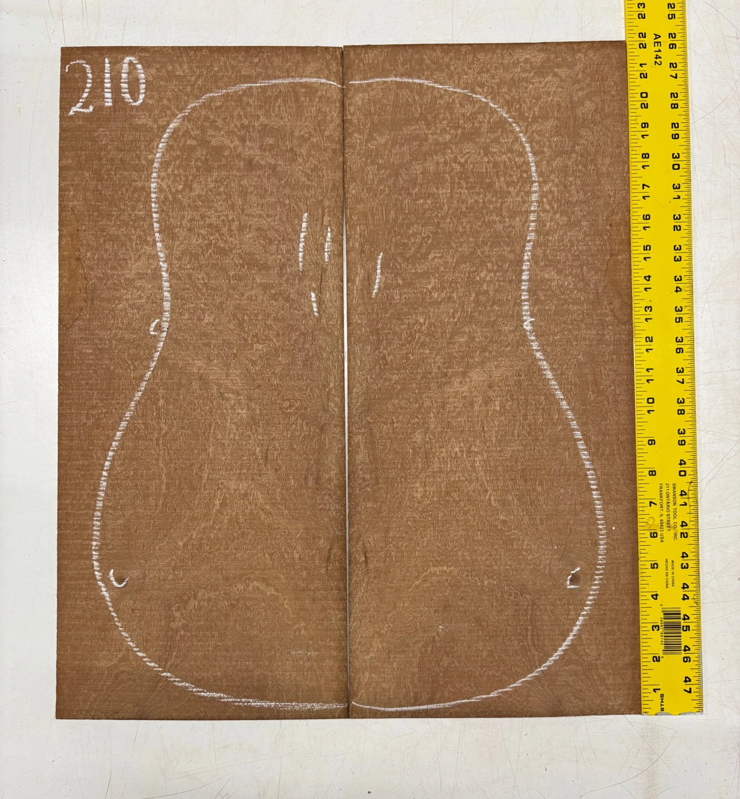 Quilted Sapele Dreadnought Guitar Back And Side Seconds Set #210 - Image 3