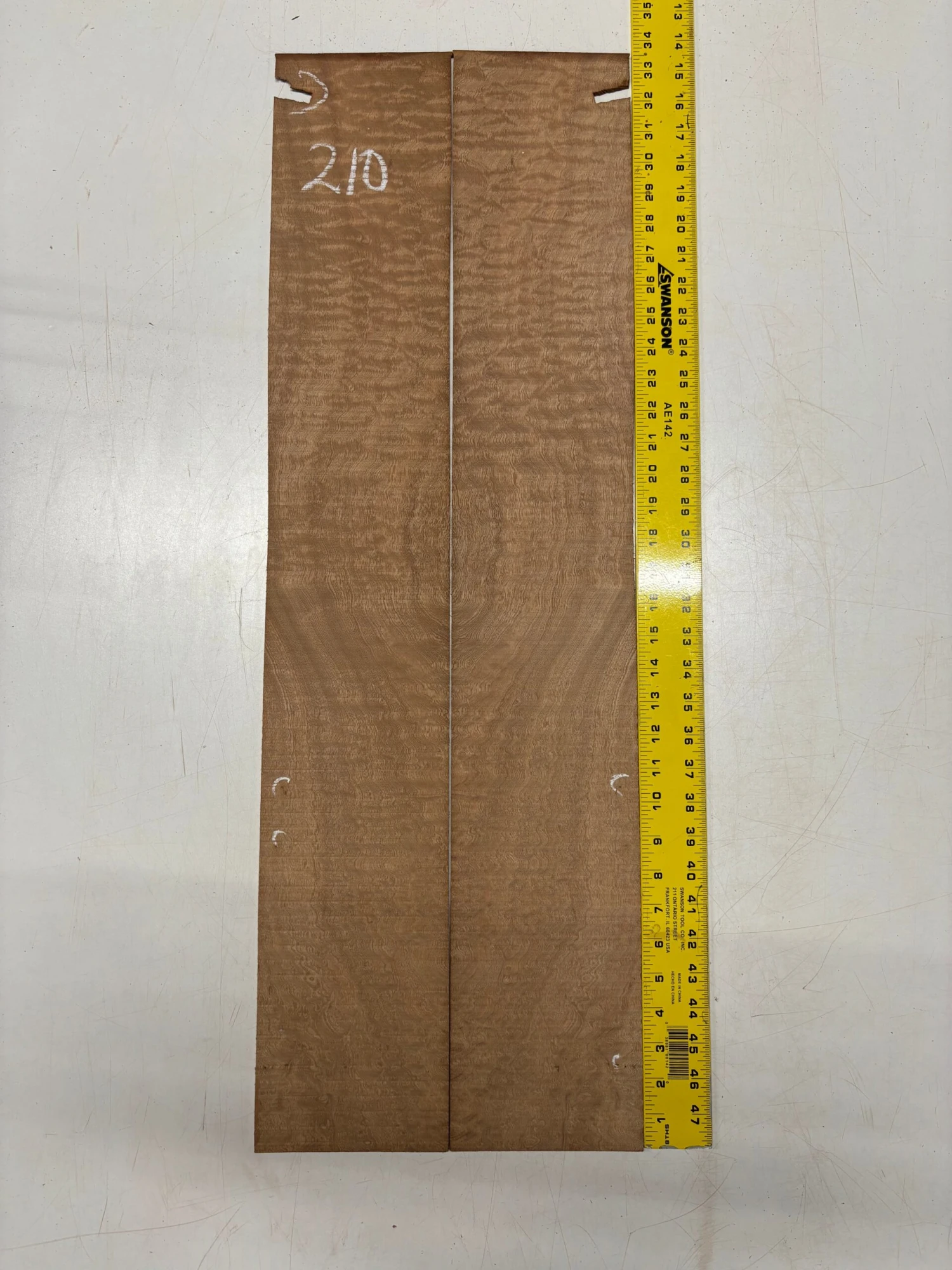 Quilted Sapele Dreadnought Guitar Back And Side Seconds Set #210 - Image 6