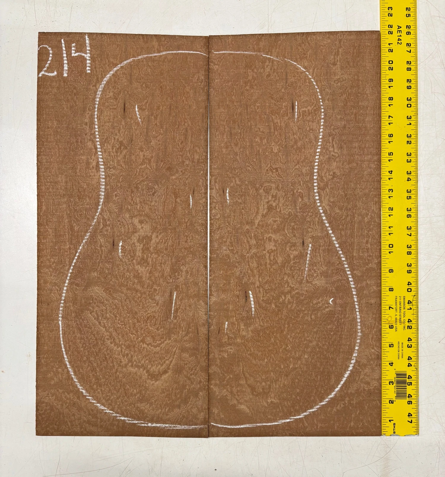 Quilted Sapele Dreadnought Guitar Back And Side Seconds Set #214 - Image 3