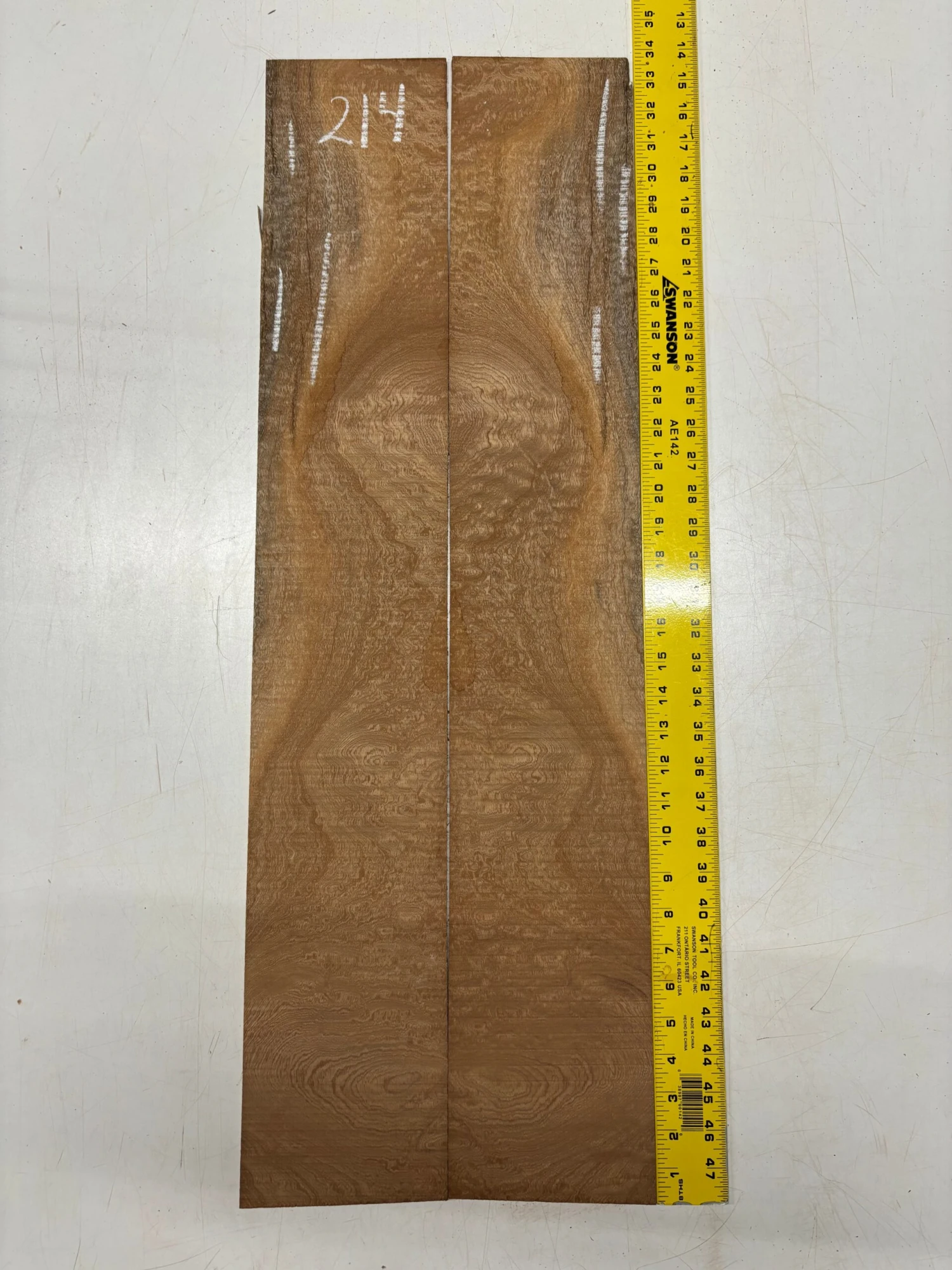 Quilted Sapele Dreadnought Guitar Back And Side Seconds Set #214 - Image 6