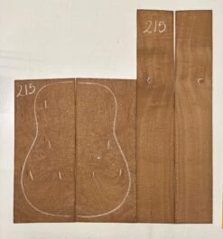 Quilted Sapele Dreadnought Guitar Back And Side Seconds Set #215