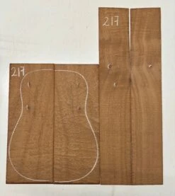 Quilted Sapele Dreadnought Guitar Back And Side Seconds Set #217