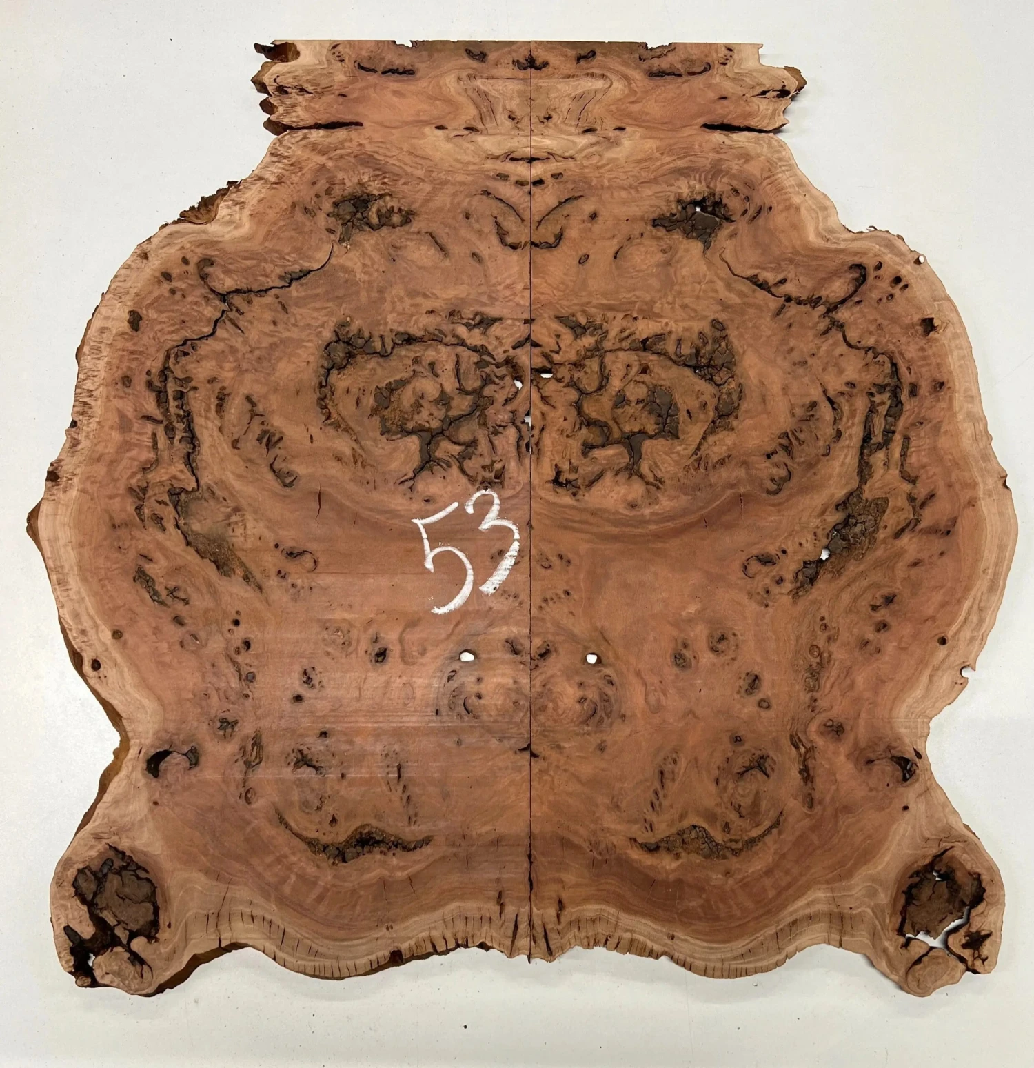 Australian Red Gum Burl Book Matched Guitar Drop Tops | 21" X 14" X 3/8" #53 - Image 3