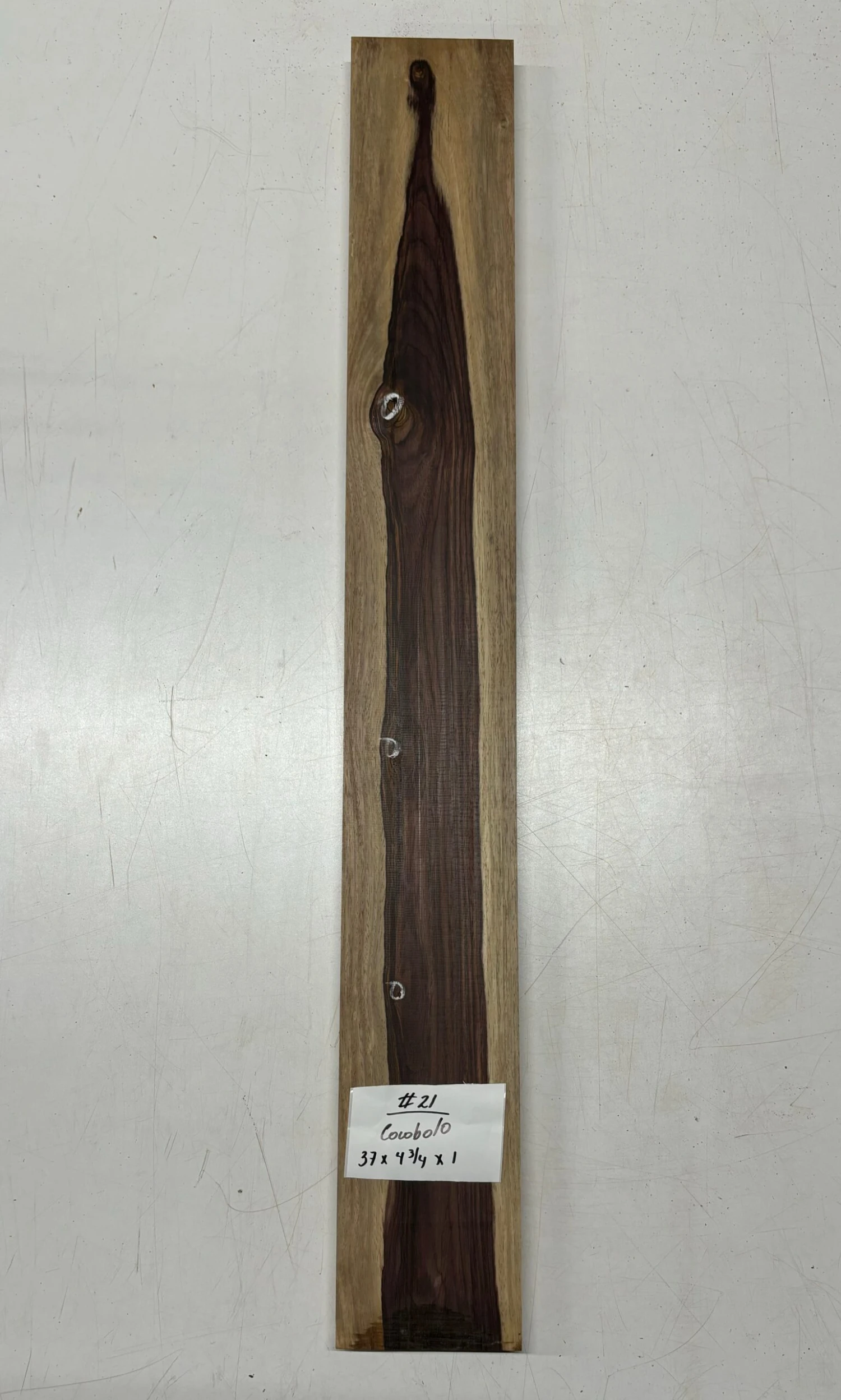 Cocobolo Lumber Board 37" X 4-3/4" X 1" #21