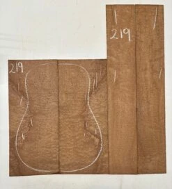 Quilted Sapele Dreadnought Guitar Back And Side Seconds Set #219