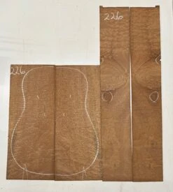Quilted Sapele Dreadnought Guitar Back And Side Seconds Set #226