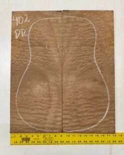 Quilted Sapele Dreadnought Guitar Back Seconds Set #402