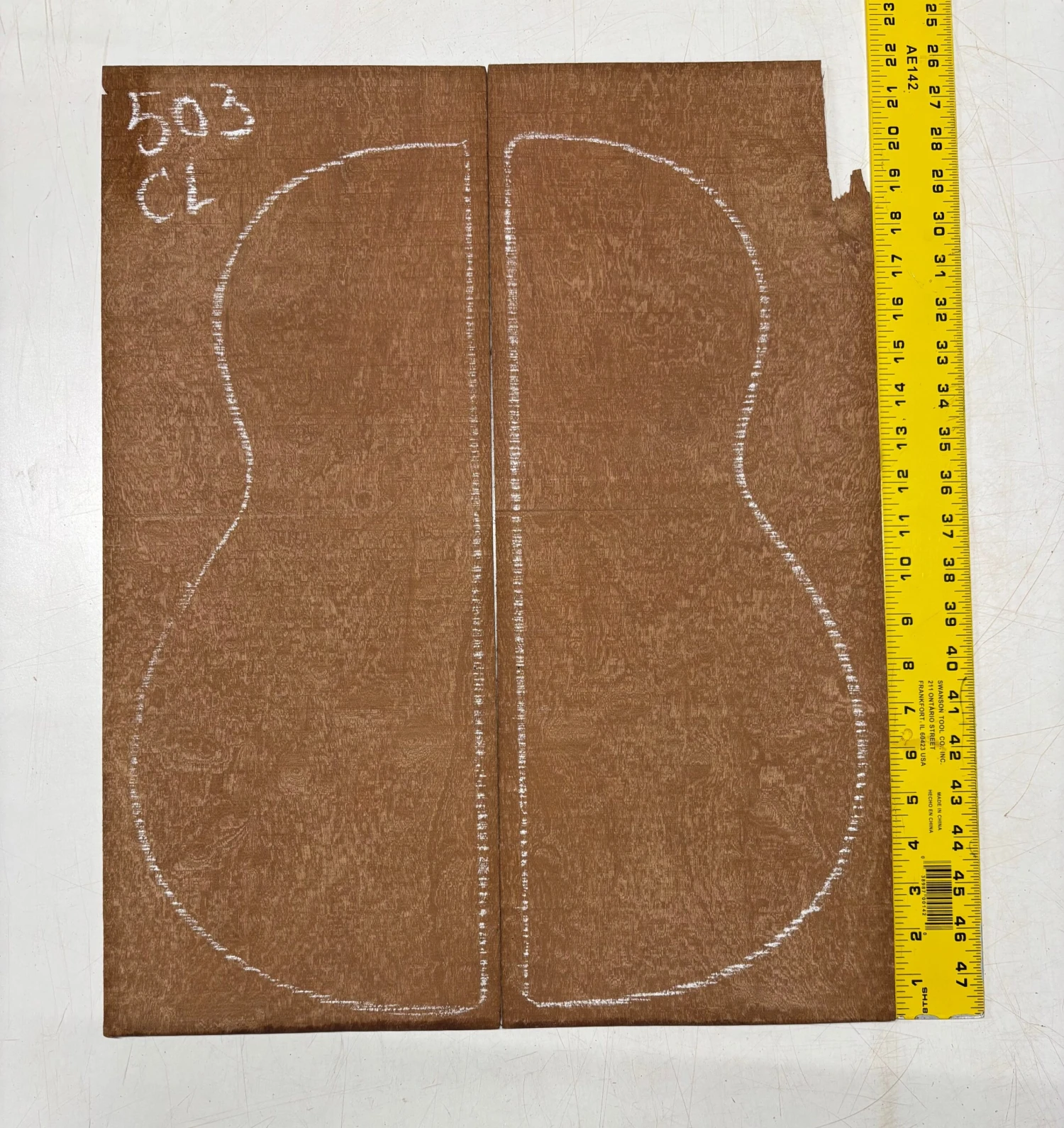 Quilted Sapele Dreadnought Guitar Back Set #503 - Image 2