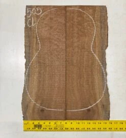 Quilted Sapele Dreadnought Guitar Back Set #505