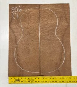 Quilted Sapele Dreadnought Guitar Back Set #506