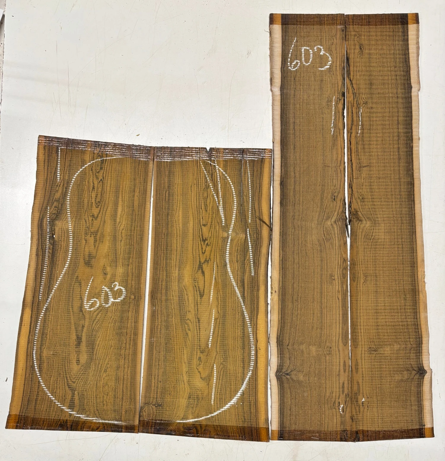 Bocote Dreadnought Guitar Back And Side Seconds Set #603