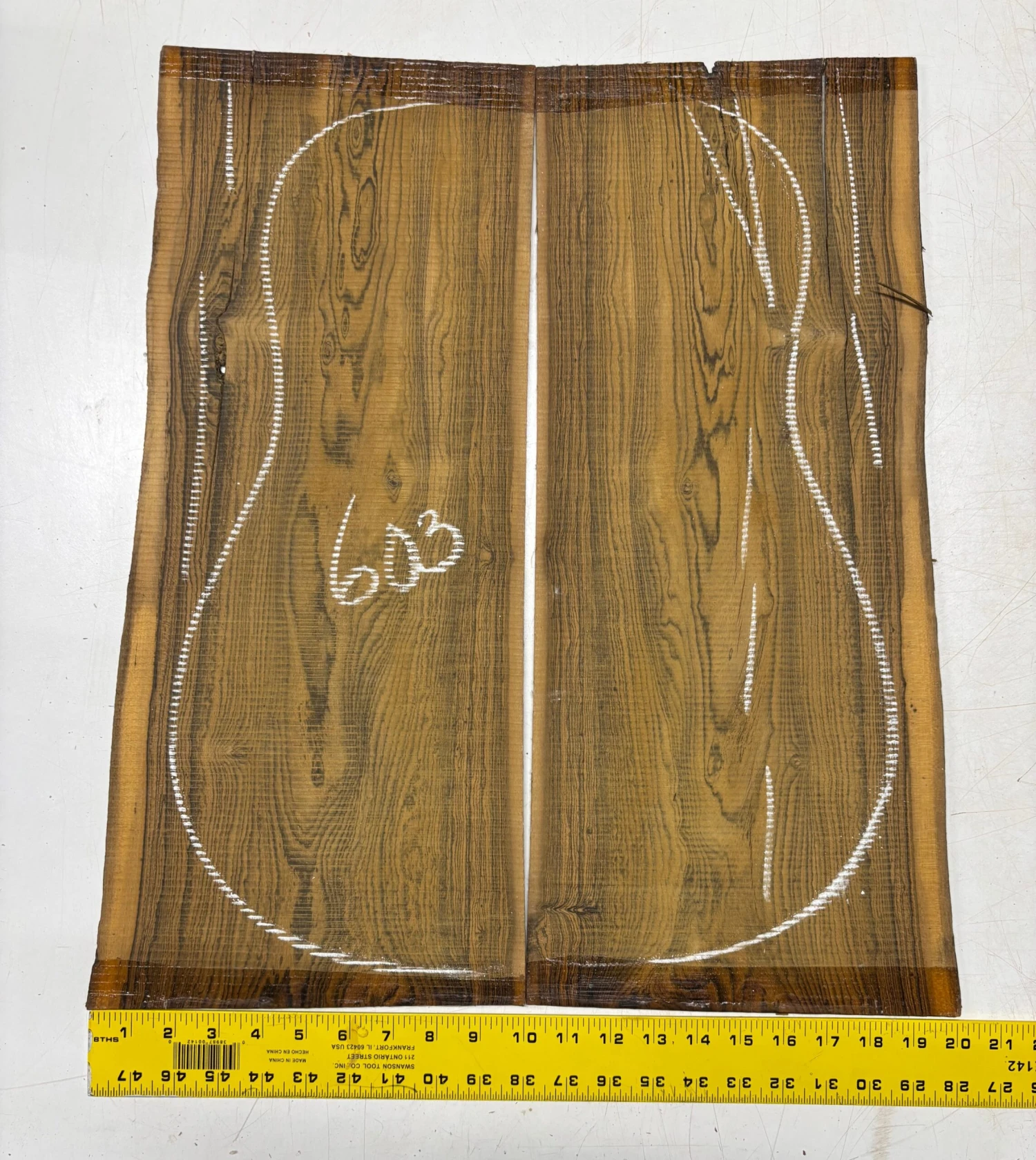 Bocote Dreadnought Guitar Back And Side Seconds Set #603 - Image 2