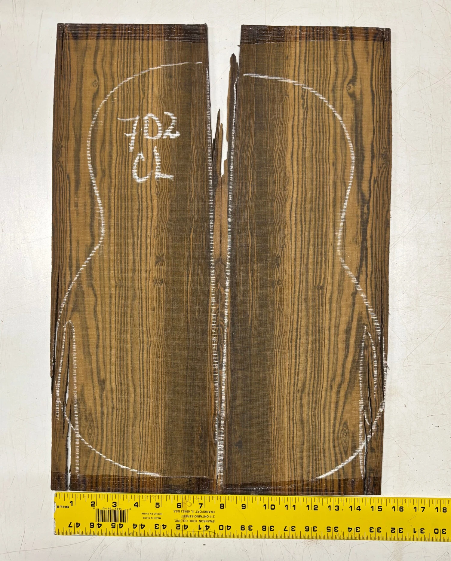Bocote Classical Guitar Back Set- Seconds #702