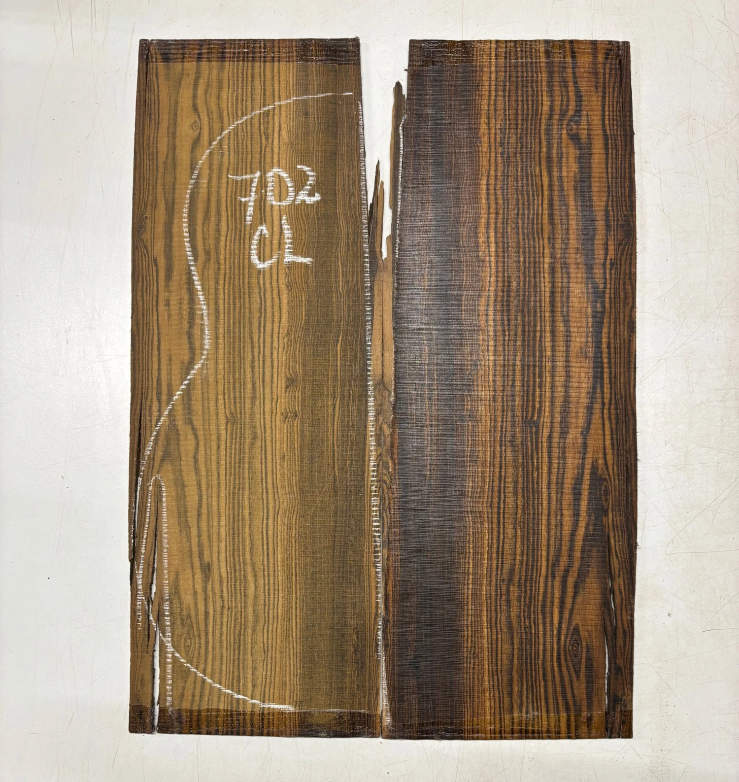 Bocote Classical Guitar Back Set- Seconds #702 - Image 3