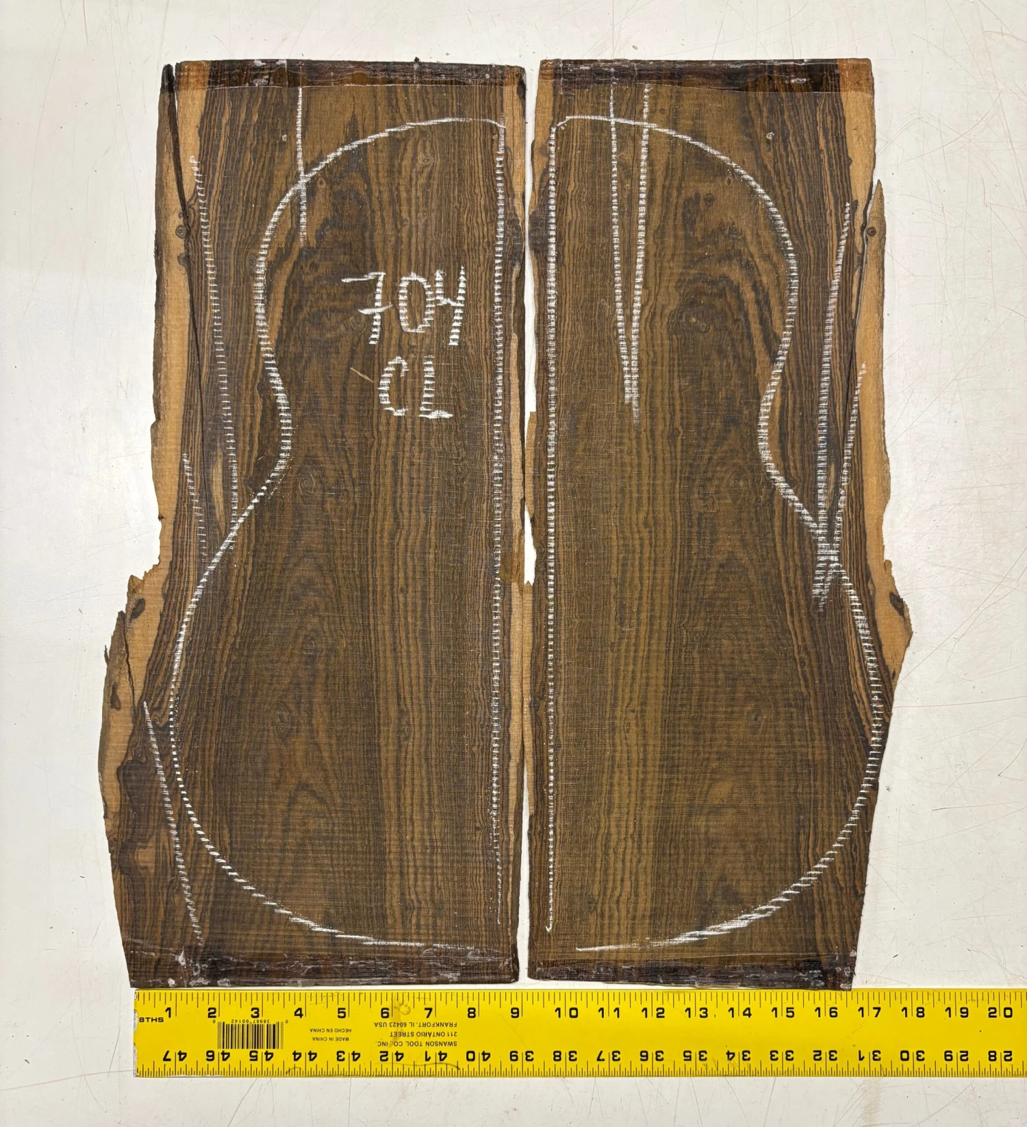 Bocote Classical Guitar Back Set- Seconds #704