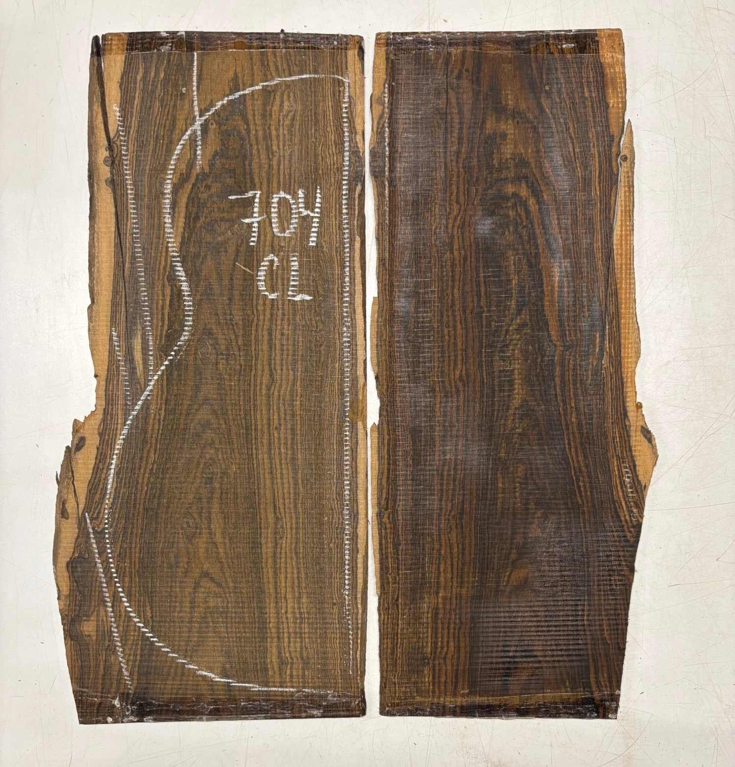 Bocote Classical Guitar Back Set- Seconds #704 - Image 3