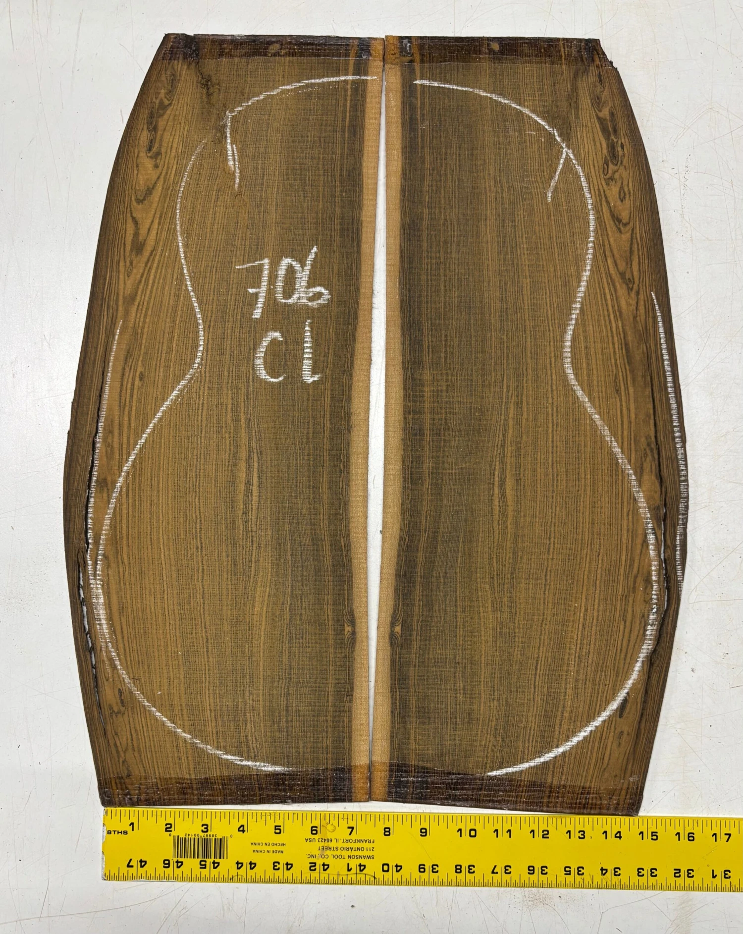 Bocote Classical Guitar Back Set- Seconds #706