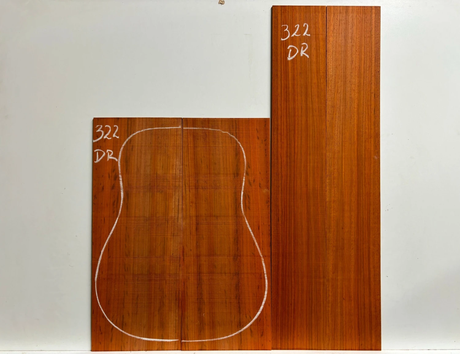 African Padauk Dreadnought Guitar Back And Side Set #322