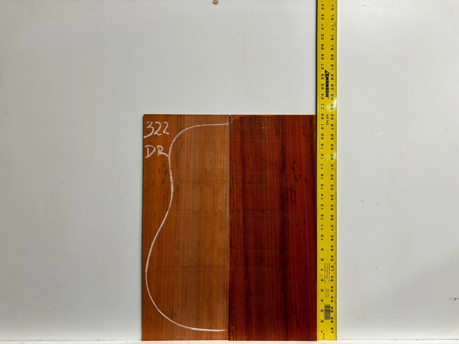 African Padauk Dreadnought Guitar Back And Side Set #322 - Image 4