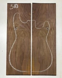 Rare Tiger Striped Rosewood Guitar Drop Top - 22-1/2" X 7-1/4" X 3/8" #510