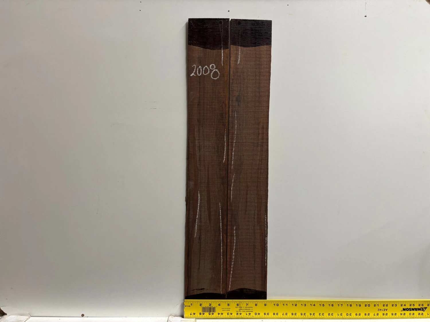 Madagascar Rosewood Parlor Guitar Side Set (Seconds) #2008 - Image 2