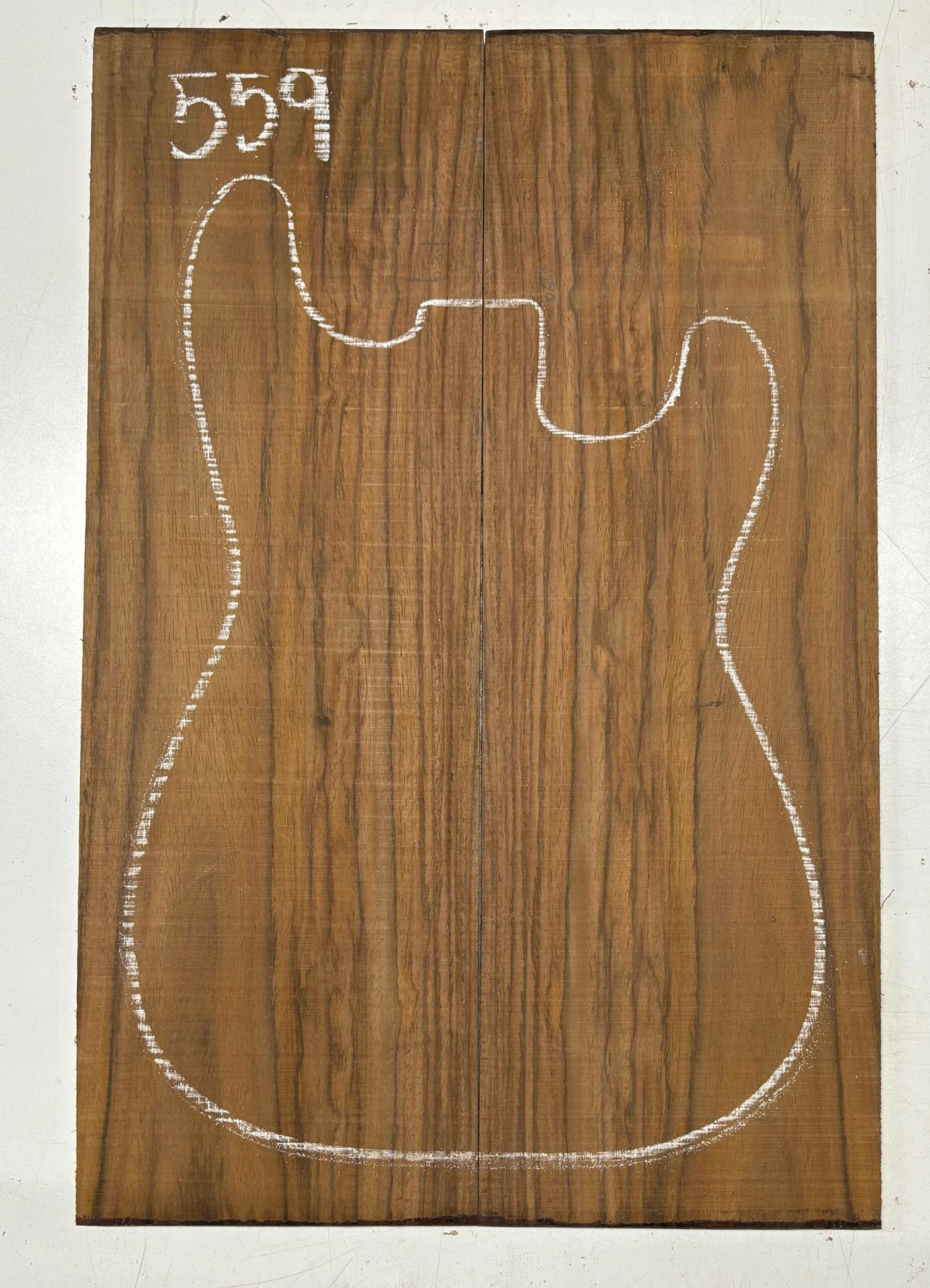 Rare Tiger Striped Rosewood Guitar Drop Top - 22-1/2" X 7-1/4" X 3/8" #559 - Image 2