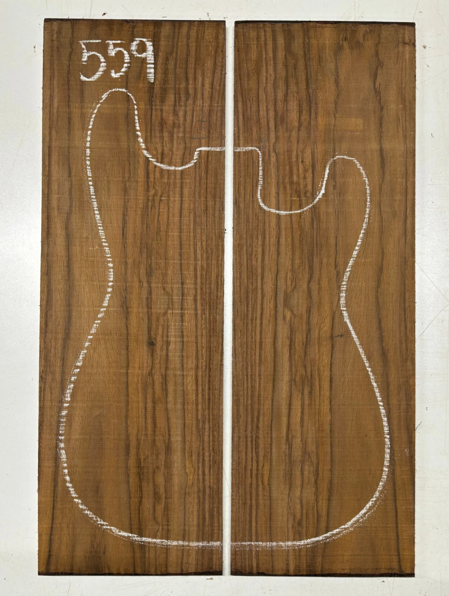 Rare Tiger Striped Rosewood Guitar Drop Top - 22-1/2" X 7-1/4" X 3/8" #559 - Image 3