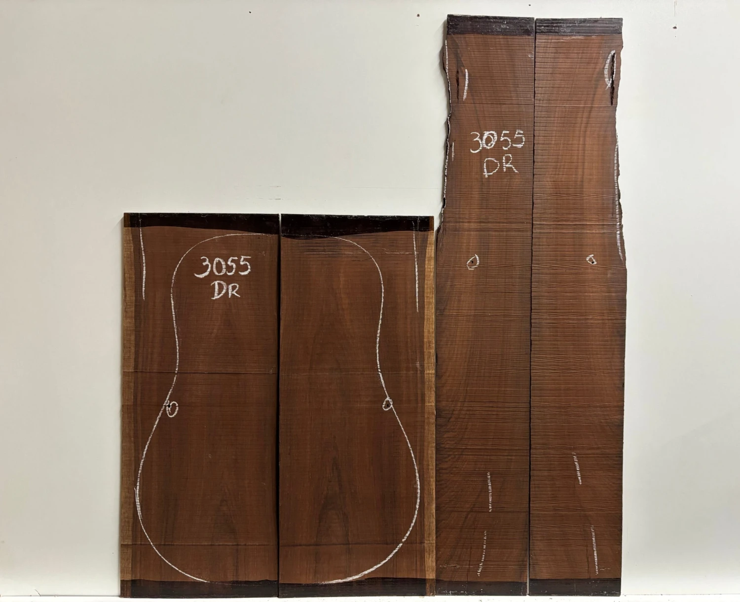 Amazon Rosewood Dreadnought Guitar Back And Side Seconds Set #3055