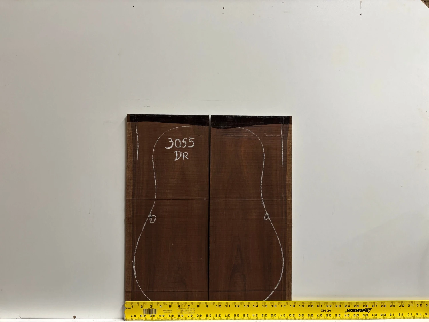 Amazon Rosewood Dreadnought Guitar Back And Side Seconds Set #3055 - Image 2