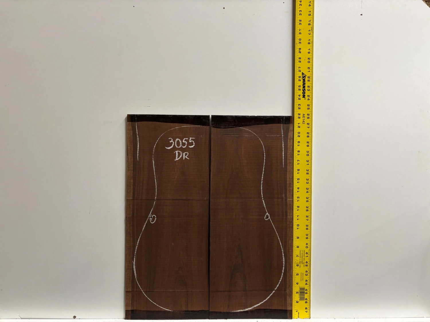 Amazon Rosewood Dreadnought Guitar Back And Side Seconds Set #3055 - Image 3