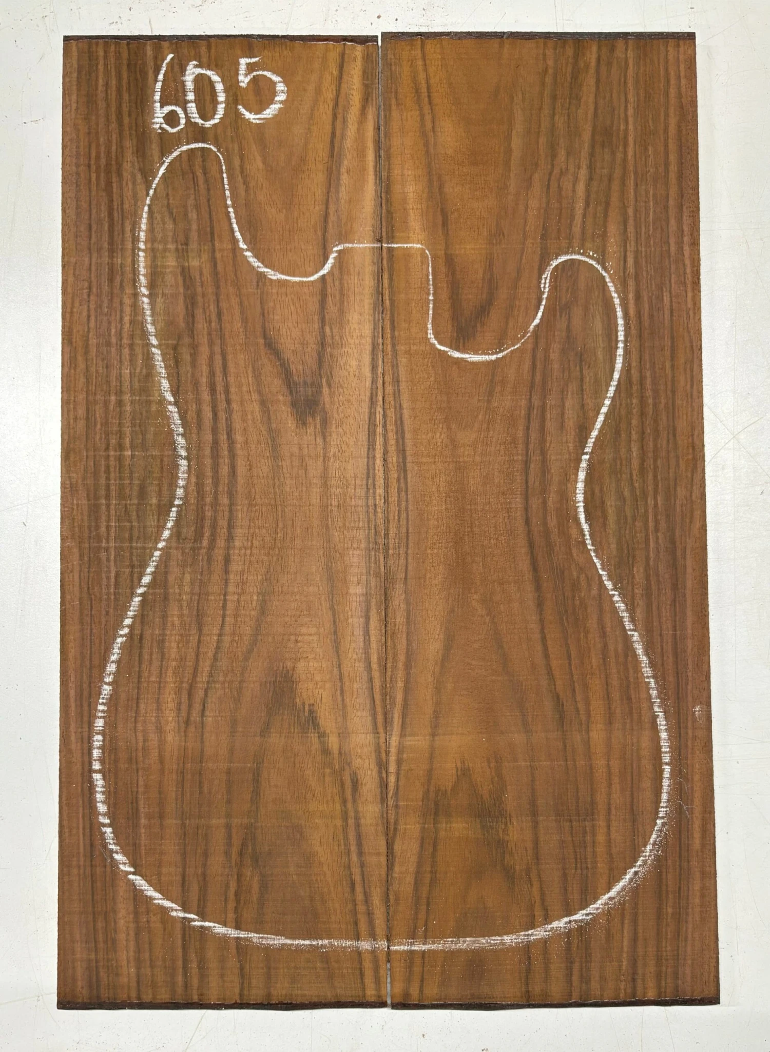 Rare Tiger Striped Rosewood Guitar Drop Top - 22-1/2" X 7-1/4" X 3/8" #605 - Image 2