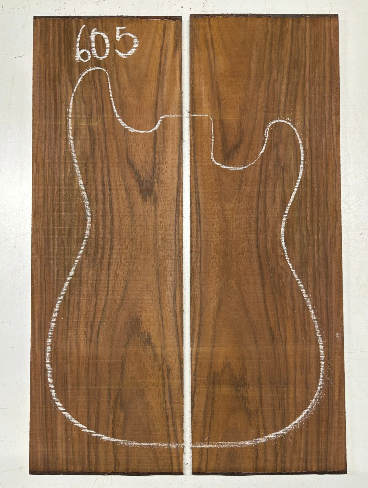 Rare Tiger Striped Rosewood Guitar Drop Top - 22-1/2" X 7-1/4" X 3/8" #605 - Image 3