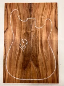 Curly Flame Hawaiian Koa Bookmatched Guitar Drop Tops 21" X 7-1/4" X 3/8" #165