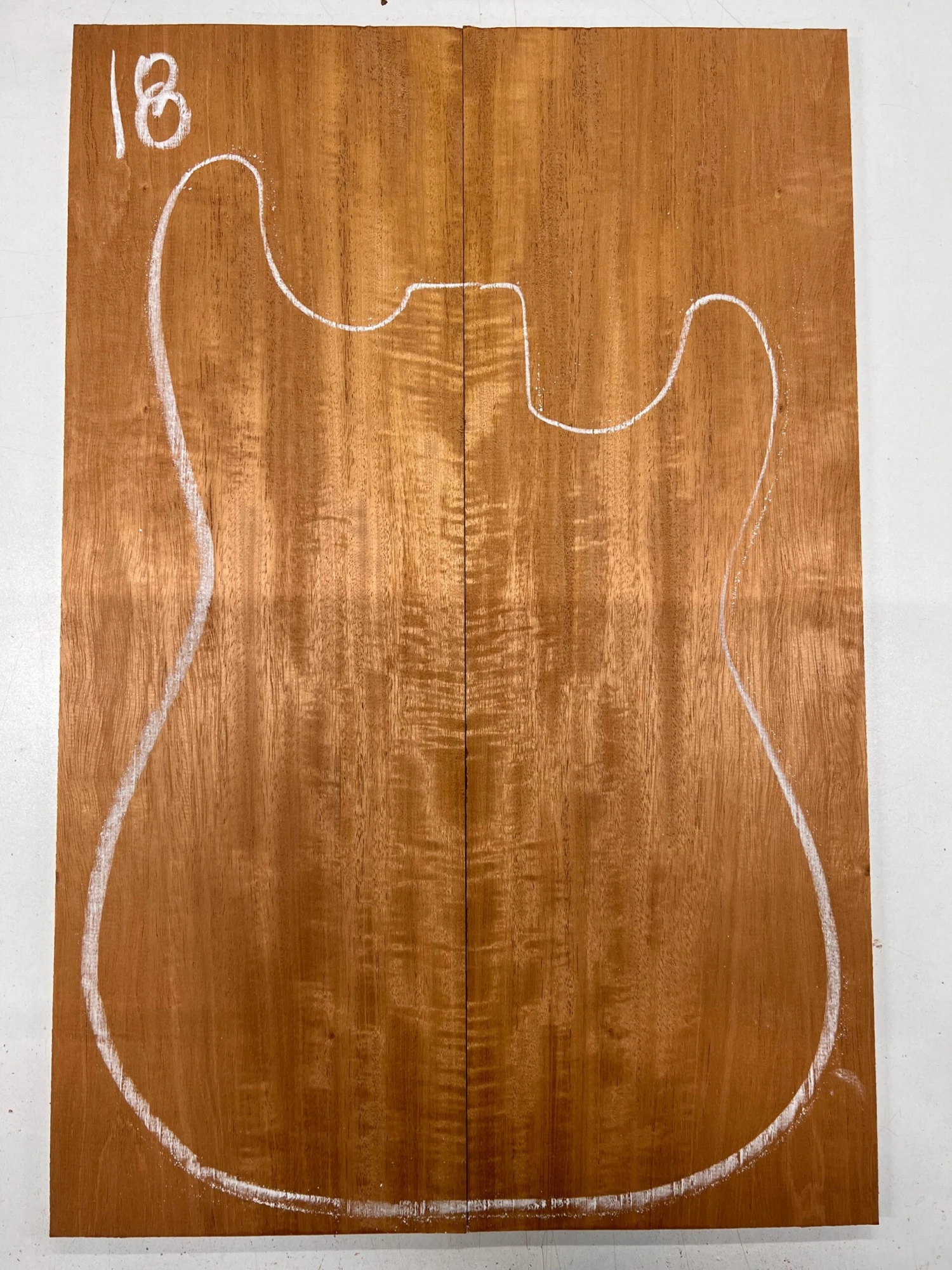 Beautiful Flame Honduran Mahogany Guitar Drop Tops 21" X 7" X 1/4" #18