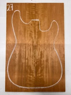Beautiful Flame Honduran Mahogany Guitar Drop Tops 21" X 7" X 1/4" #27