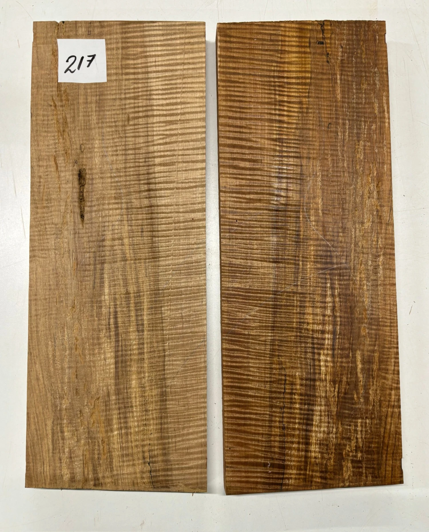 Flame Roasted Spalted Maple Bookmatched AAAA Grade Guitar Carved Top- 20-3/4" X 7-1/2" X 1-1/4" #217 - Image 3