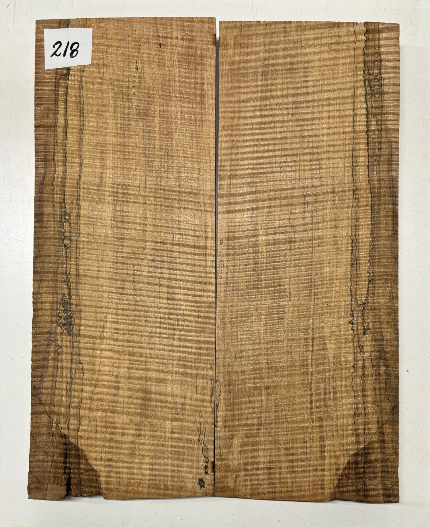 Flame Roasted Spalted Maple Bookmatched AAAA Grade Guitar Carved Top- 20-3/4" X 7-1/2" X 1-1/4" #218