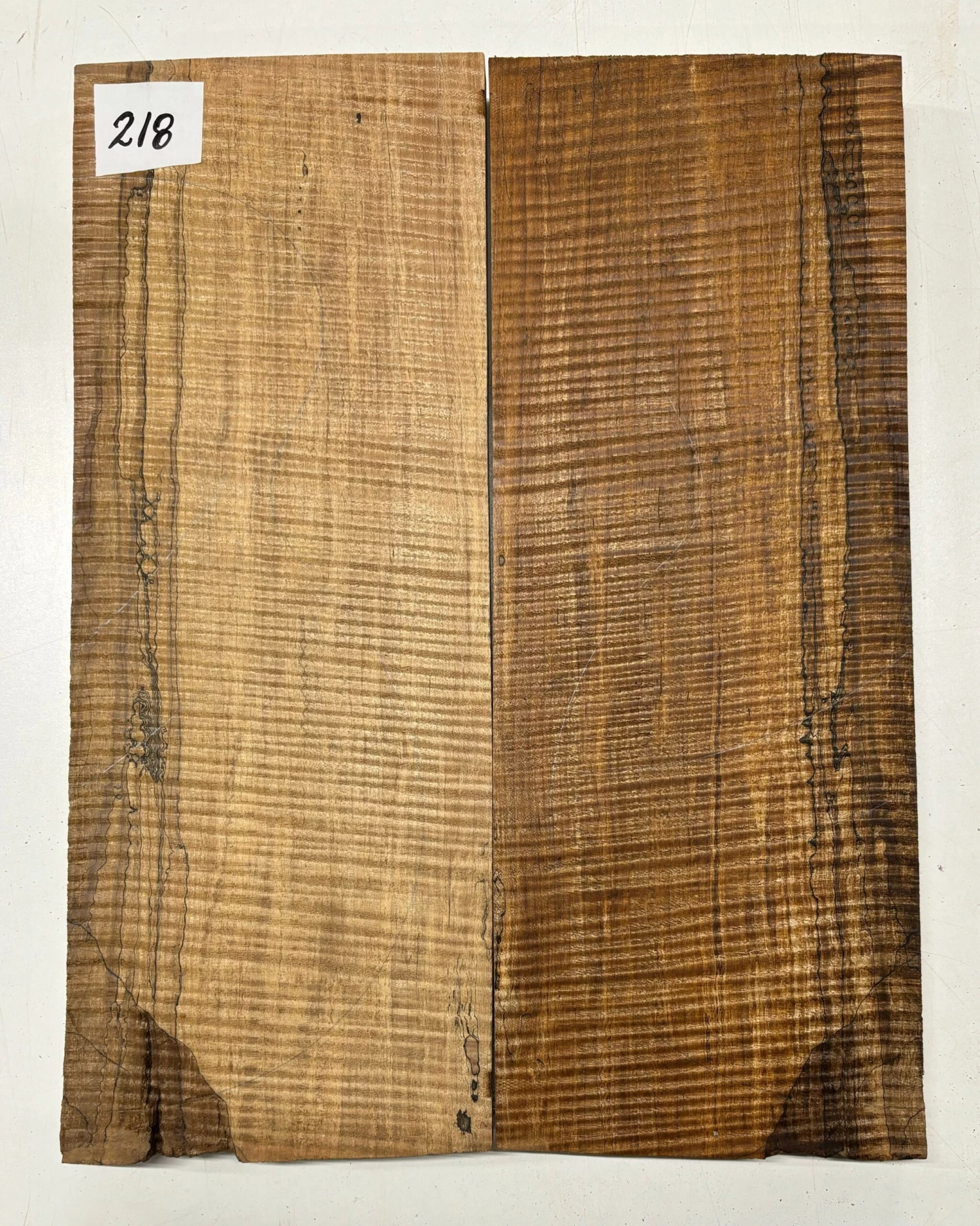 Flame Roasted Spalted Maple Bookmatched AAAA Grade Guitar Carved Top- 20-3/4" X 7-1/2" X 1-1/4" #218 - Image 2