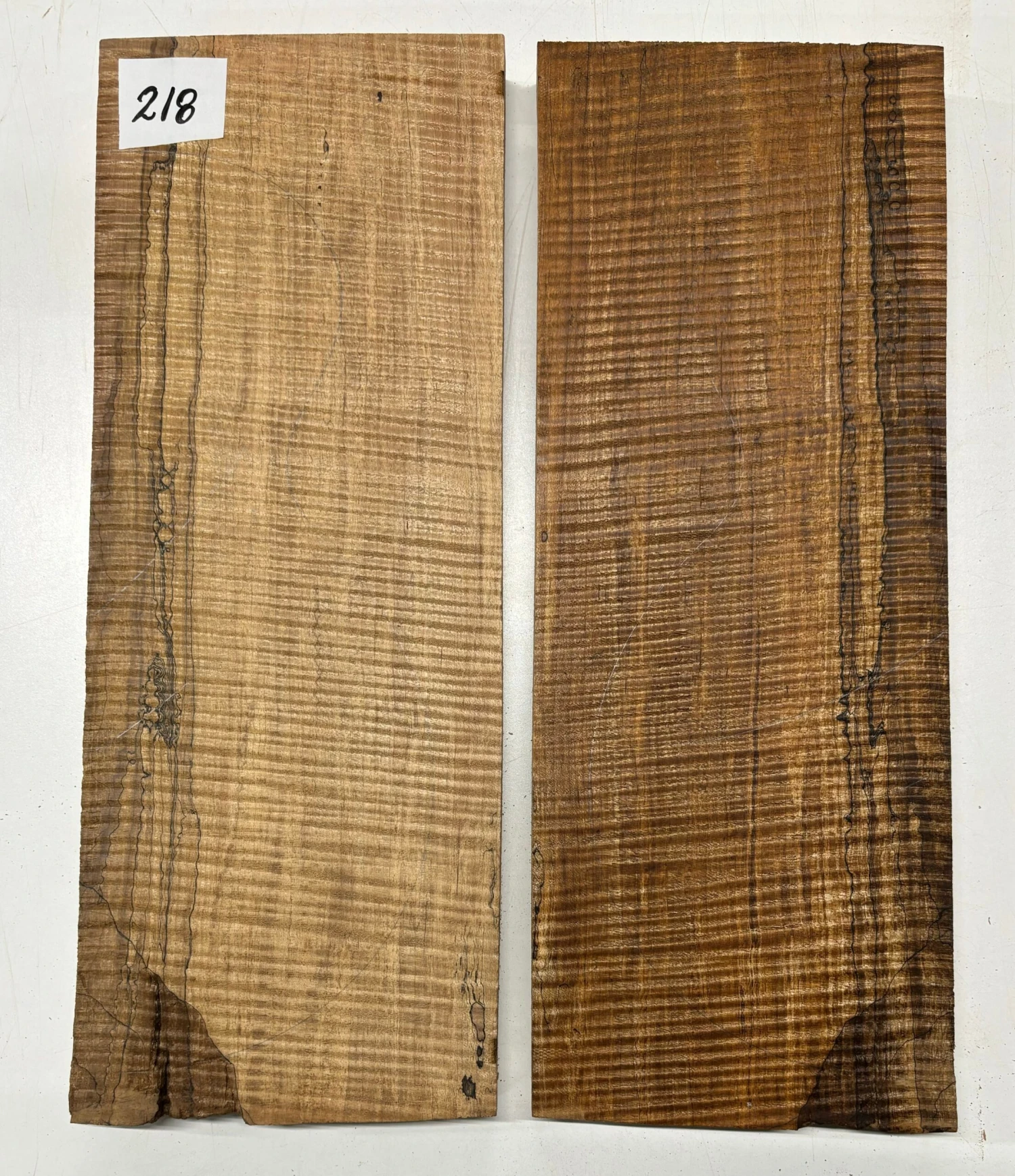 Flame Roasted Spalted Maple Bookmatched AAAA Grade Guitar Carved Top- 20-3/4" X 7-1/2" X 1-1/4" #218 - Image 3