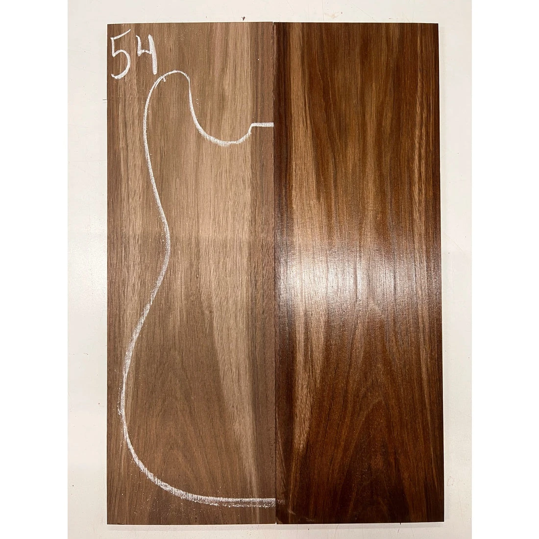 Peruvian Walnut Bookmatched Guitar Drop Top 21" X 7" X 1/4" #54 - Image 3