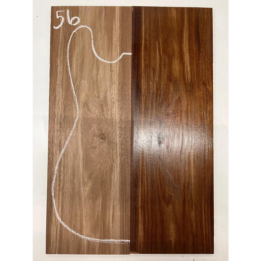 Peruvian Walnut Bookmatched Guitar Drop Top 21" X 7" X 1/4" #56 - Image 3