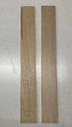 2 Pack, 2 Species Ambrosia & Hard Maple Thin Stock Lumber 37" X 4-3/4" X 1/2" #3311