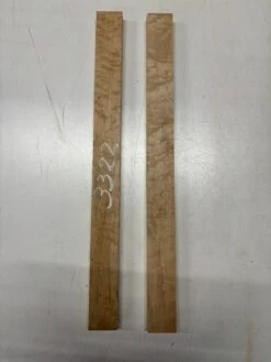 2 Pack, Birdseye Maple Thin Stock Lumber 23" X 2" X 7/8"#3322