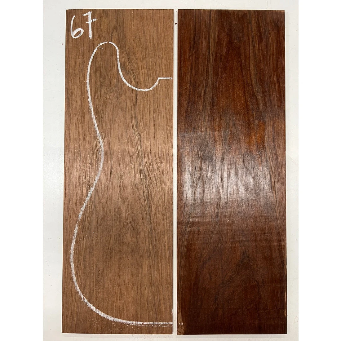 Peruvian Walnut Bookmatched Guitar Drop Top 21" X 7" X 1/4" #67 - Image 4